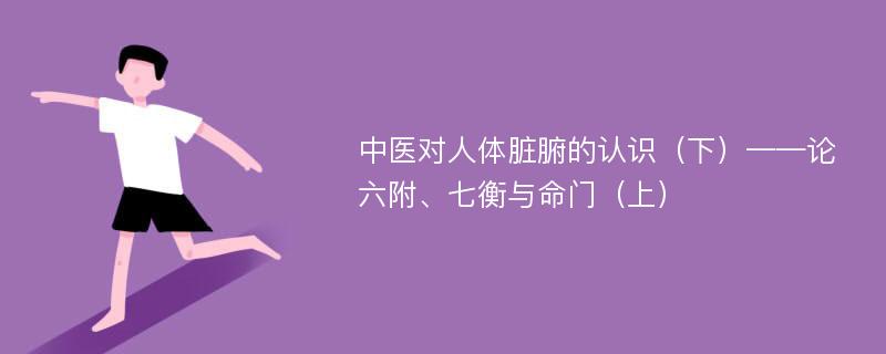 中医对人体脏腑的认识（下）——论六附、七衡与命门（上）