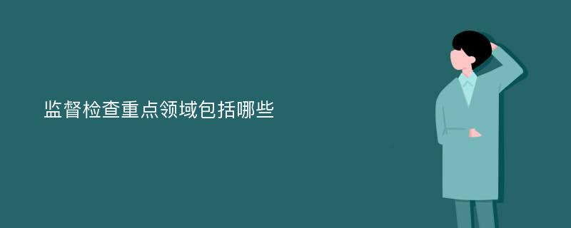 监督检查重点领域包括哪些