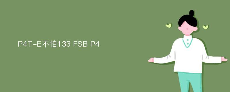 P4T-E不怕133 FSB P4