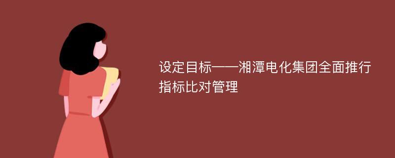 设定目标——湘潭电化集团全面推行指标比对管理