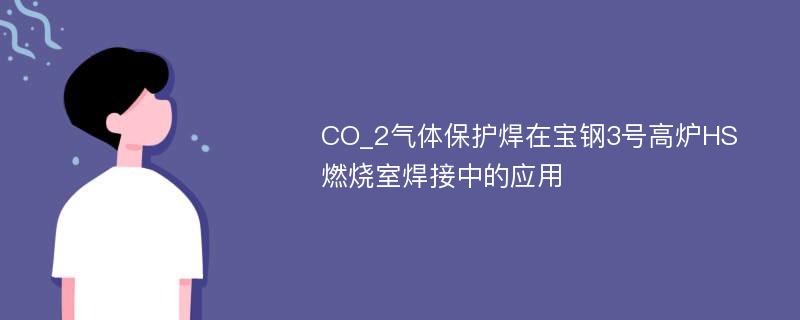 CO_2气体保护焊在宝钢3号高炉HS燃烧室焊接中的应用