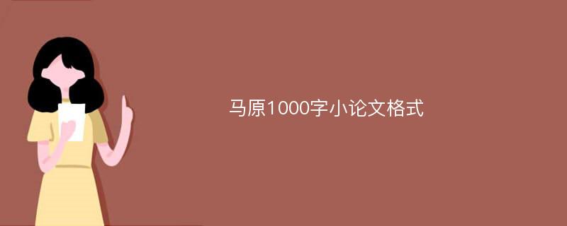 马原1000字小论文格式